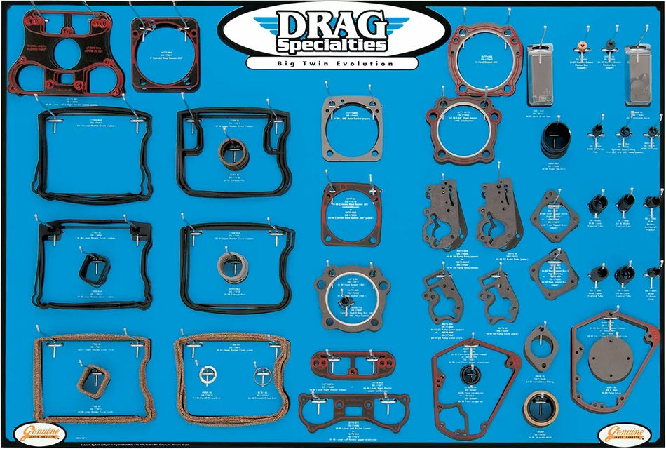 Gasket, Seal and O-Ring Display for Big Twin Motors