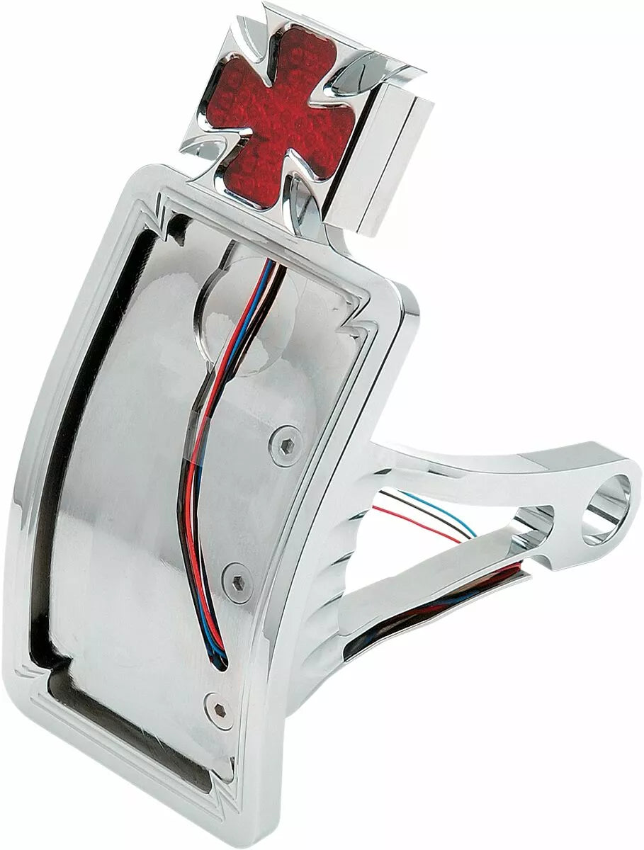 Side Mount Maltese Cross LED Taillight and License Plate Mount