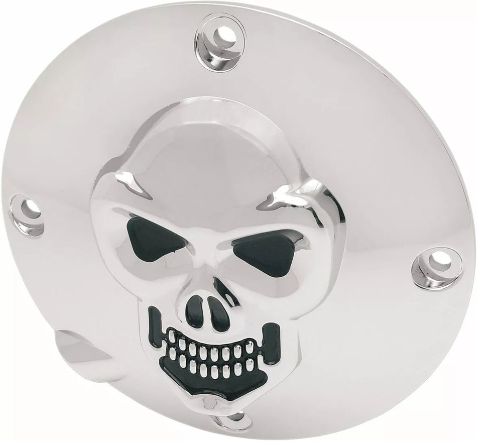 Chrome 3-D Skull Derby Cover