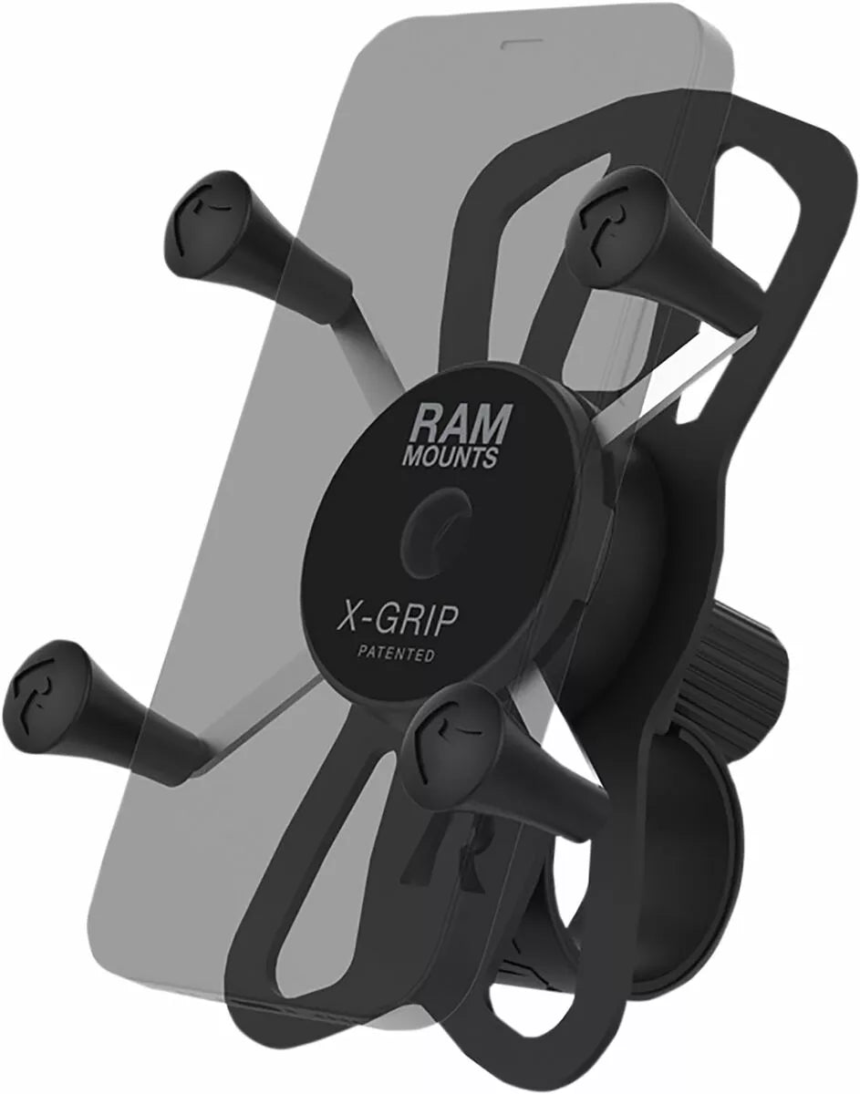 X-Grip® Phone Mount with RAM® Tough-Strap™ Handlebar Base