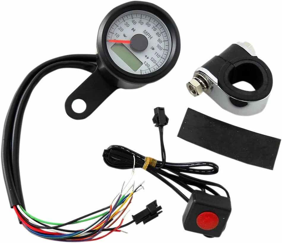 1-7/8" Programmable Imperial Speedometer with Indicator Lights