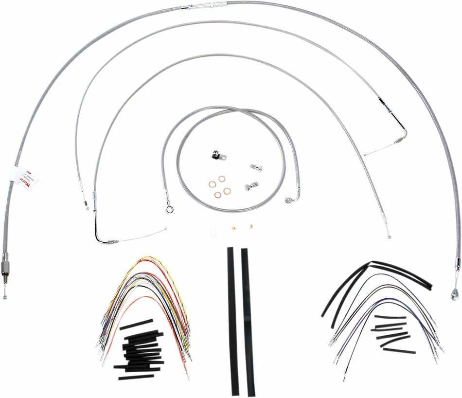 Complete Stainless Braided Handlebar Cable/Brake Line Kit