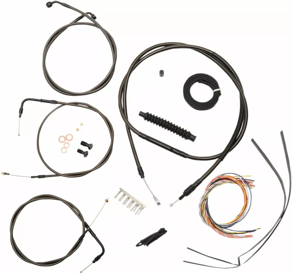 Complete Midnight Braided Handlebar Cable/Brake Line Kit