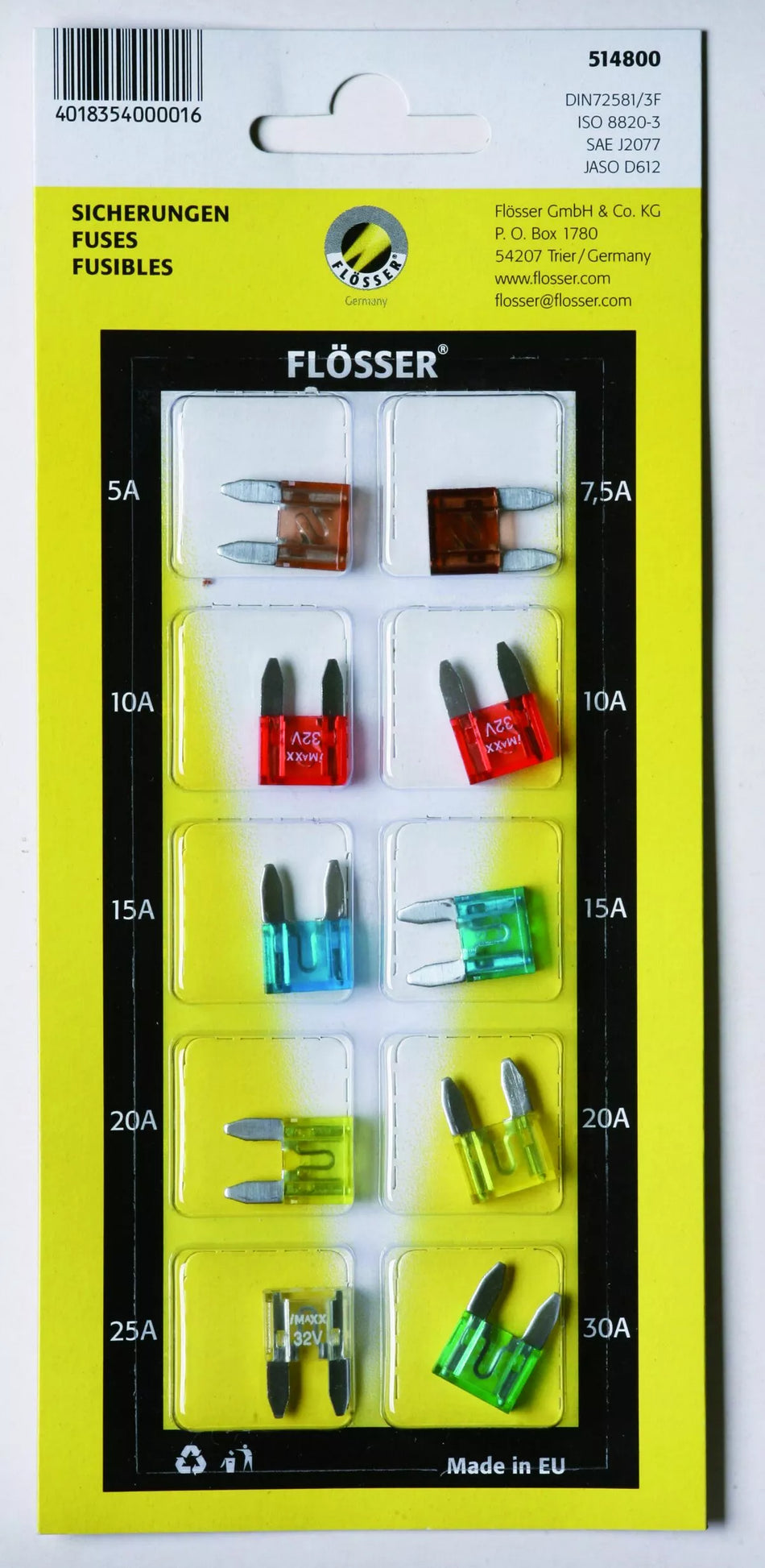 Plug-In Fuses Blistercards