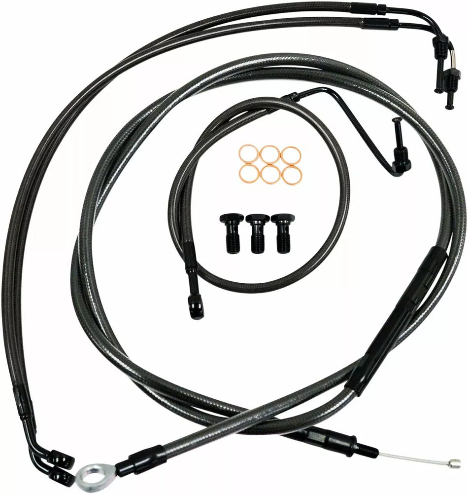 Standard Midnight Braided Handlebar Cable/Brake Line Kit