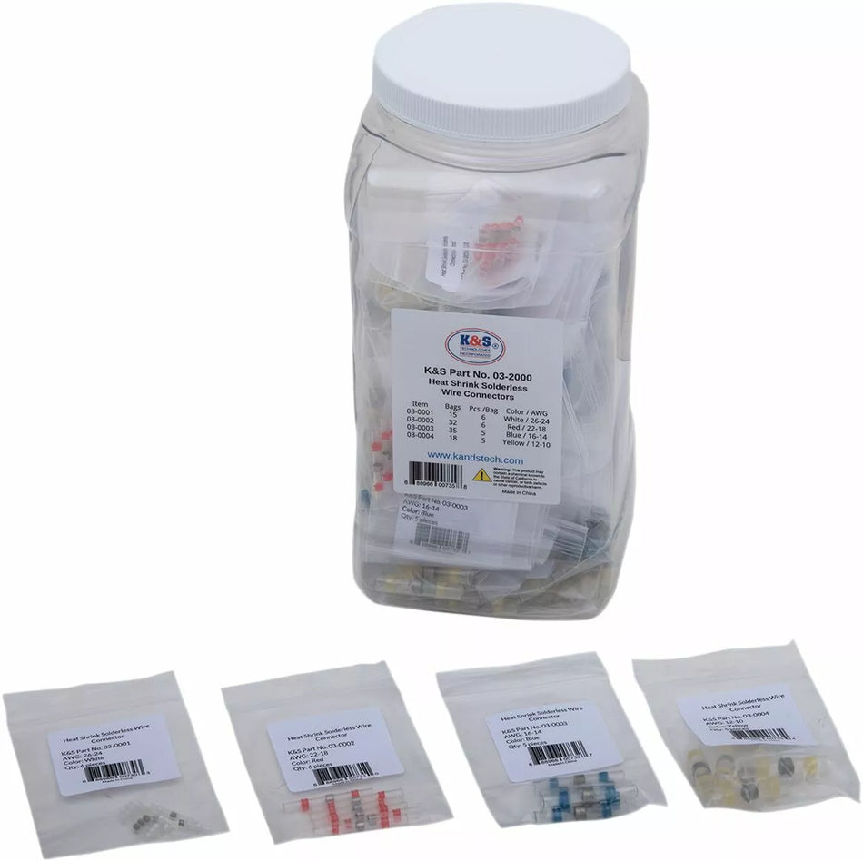 Heat-Shrink Solderless Wire Connector Kit/Refill