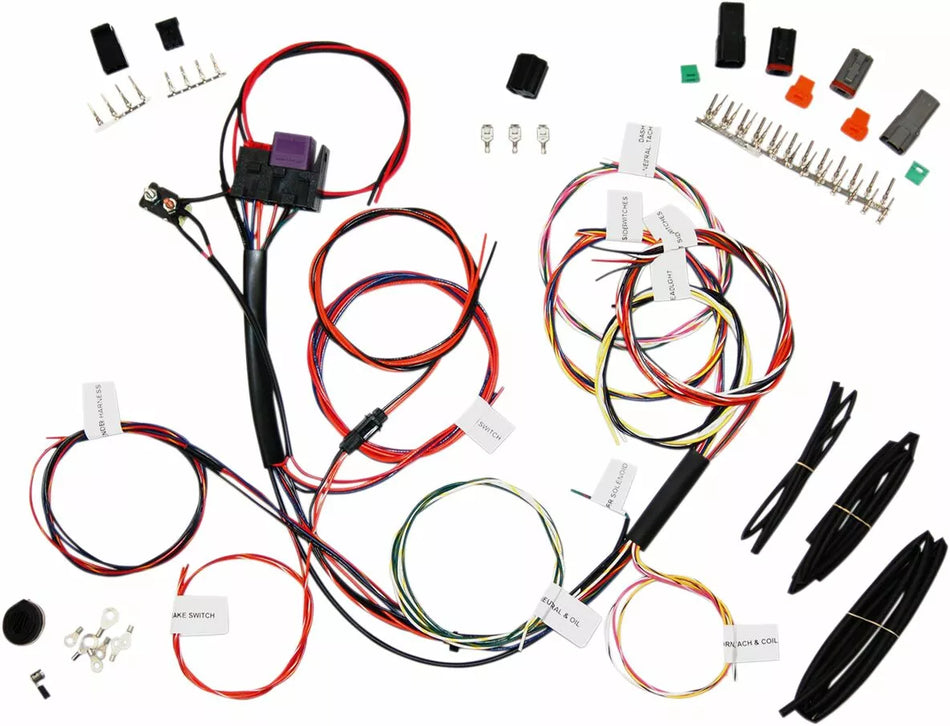 Complete Bike Harness with Starter Relay & 3-Circuits