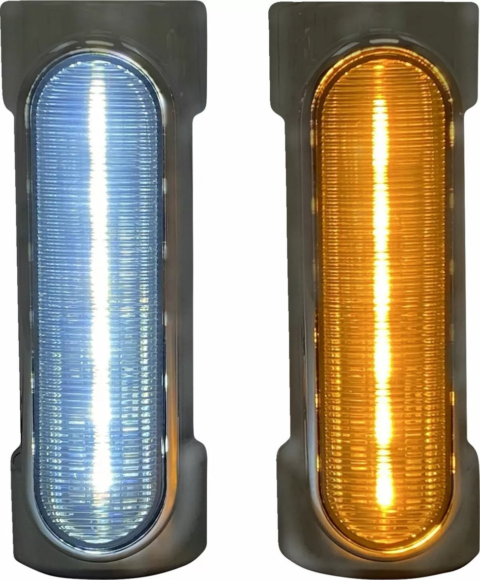 Dynamic Amber/White Engine Guard LEDS/Universal