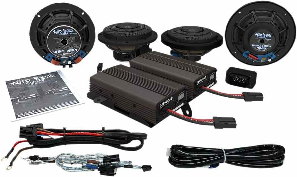 Ultra Front & Rear Speaker Kit with 600w Amp CVO