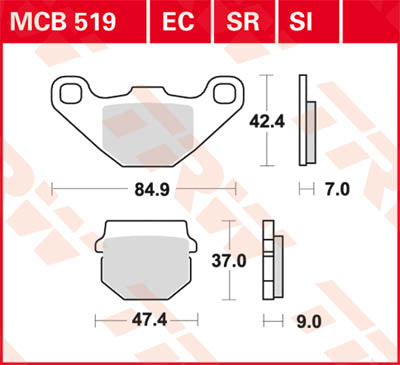 SI Series Sindered Off-Road Brake Pads