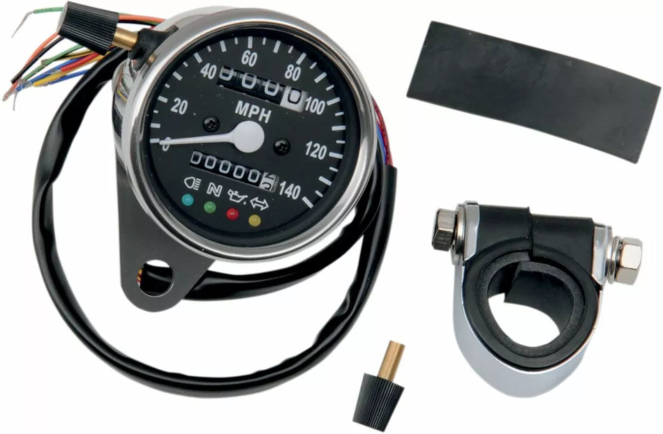 2.4" Mini Mechanical Speedometer with LED Indicators