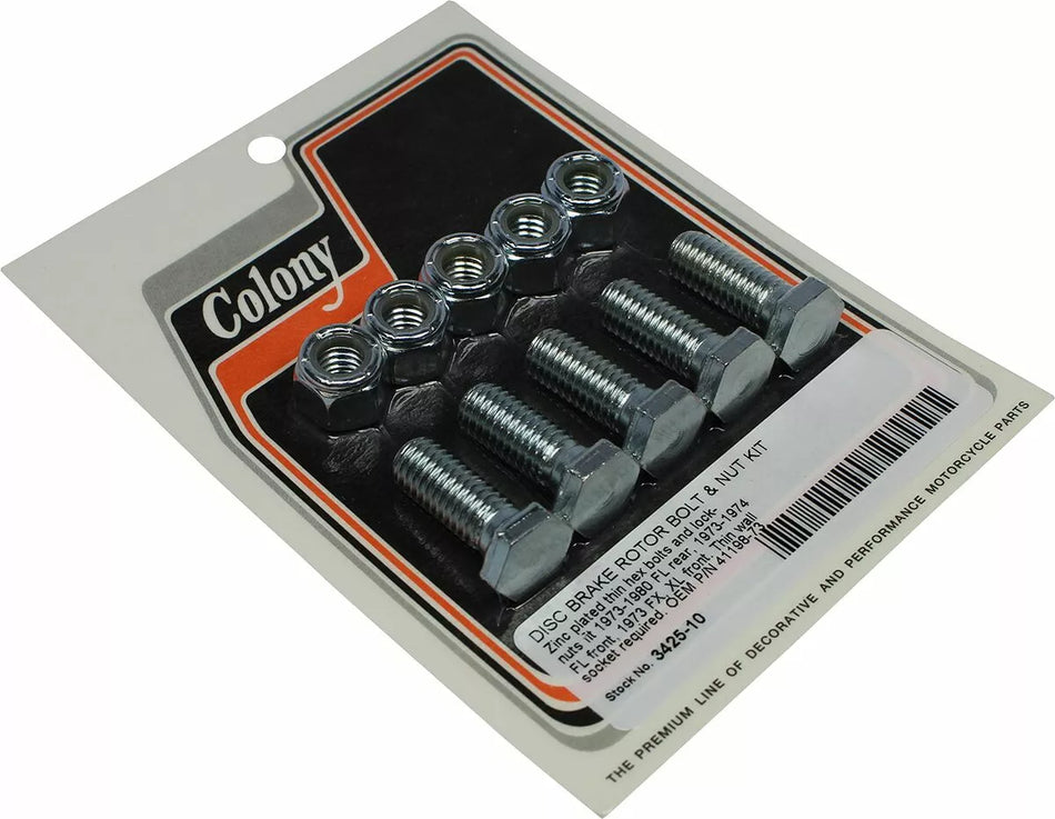 Disc Brake Rotor Bolt and Nut Kit