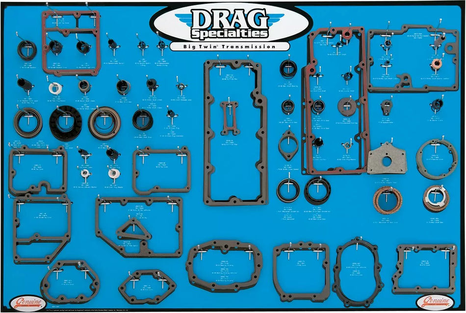 Gasket, Seal and O-Ring Display for Big Twin 5-Speed Transmissions