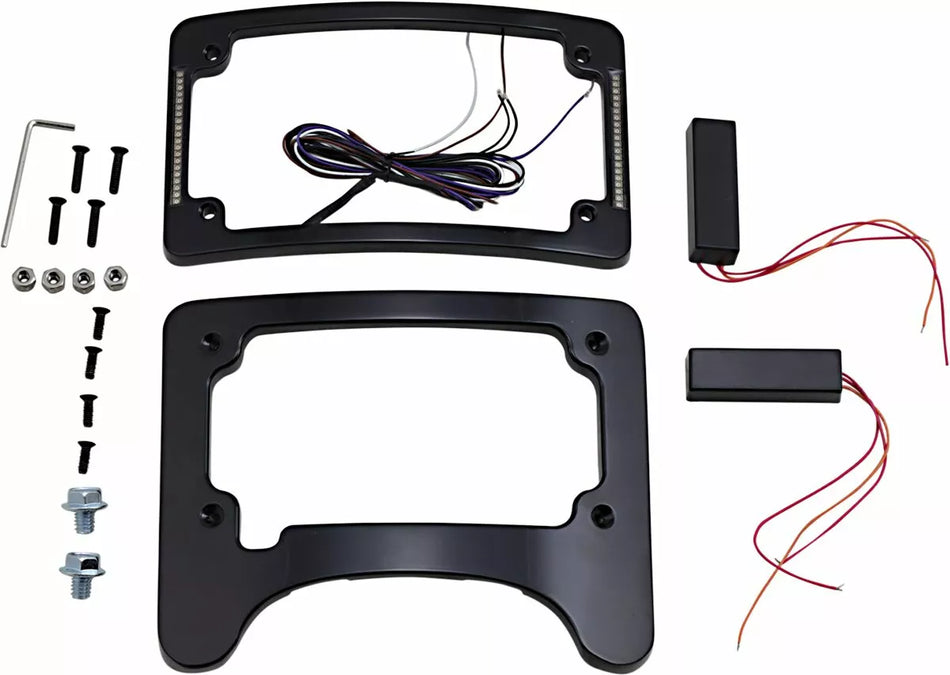 Turn Signal Eliminator with Tri Radius Illuminated Plate Frame