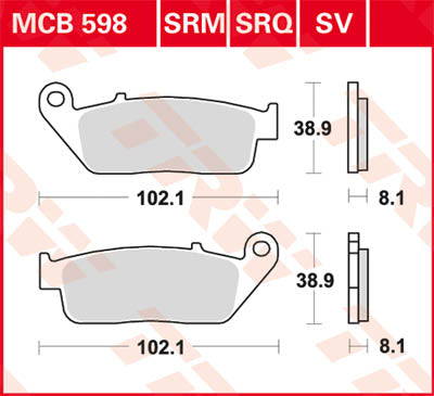 SRM Series Sindered Scooter Brake Pads