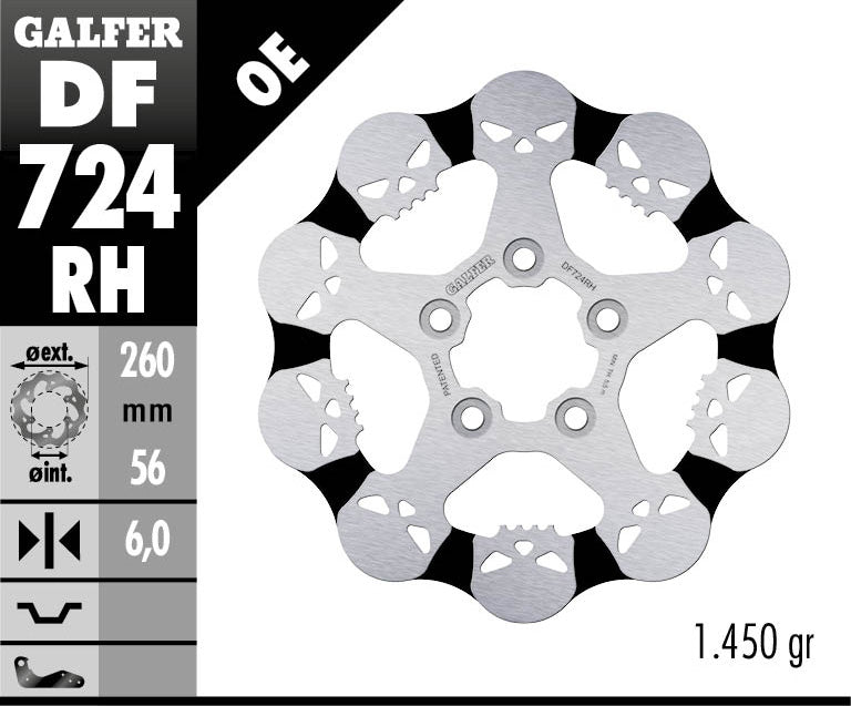BRAKE ROTOR FIXED SKULL