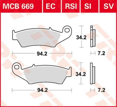 RSI Series Sindered Off-Road Race Brake Pads