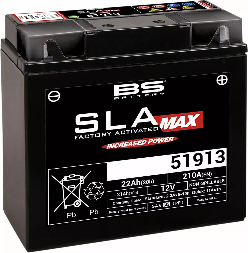 SLA MAX Factory- Activated AGM Maintenance-Free Battery