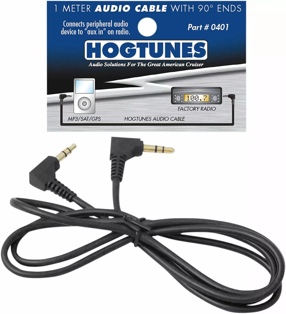 1 Meter Stereo Audio Cable with 90º Ends
