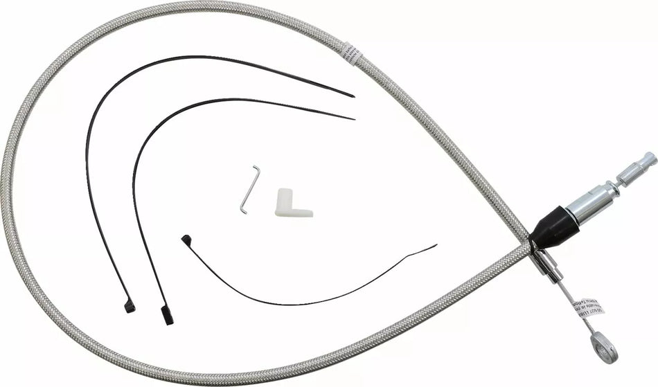 Polished Stainless Quick Connect Upper Clutch Cable