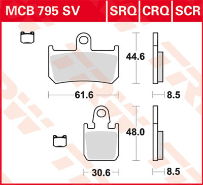 SCR Series Sindered Race Brake Pads