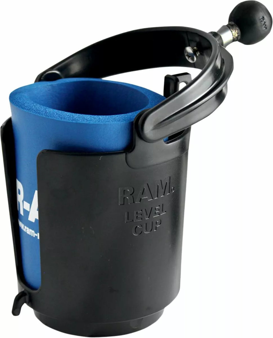 Self-Leveling Cup Holder and Cozy with 1" Ball