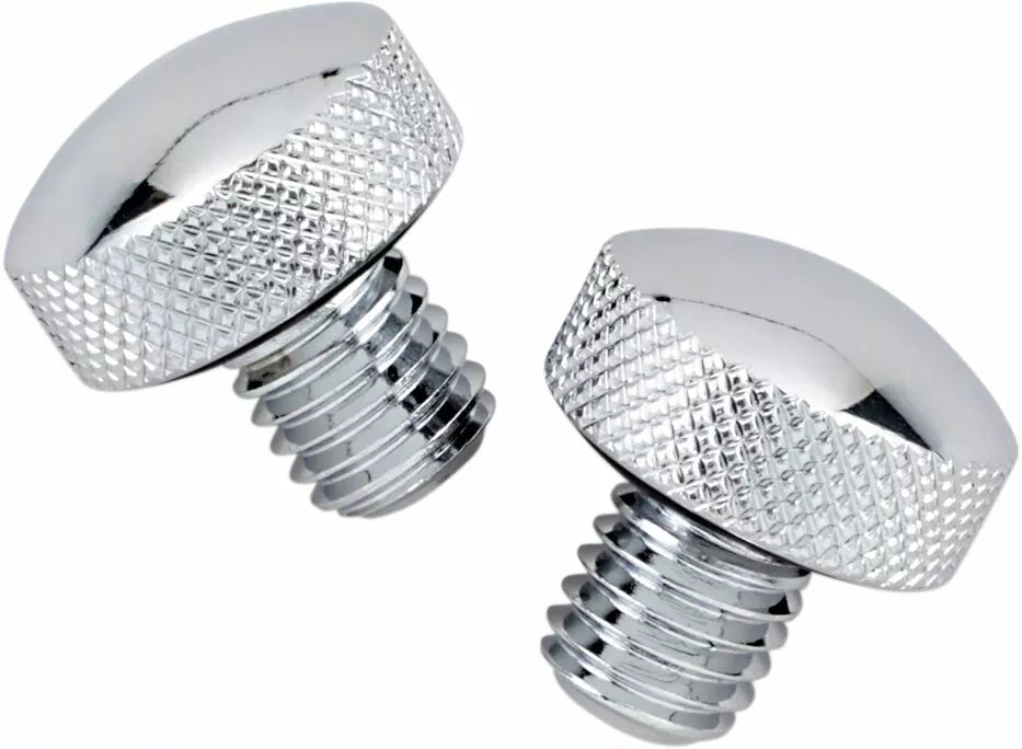 Chrome Knurled Bolt Kit for Softail Seat