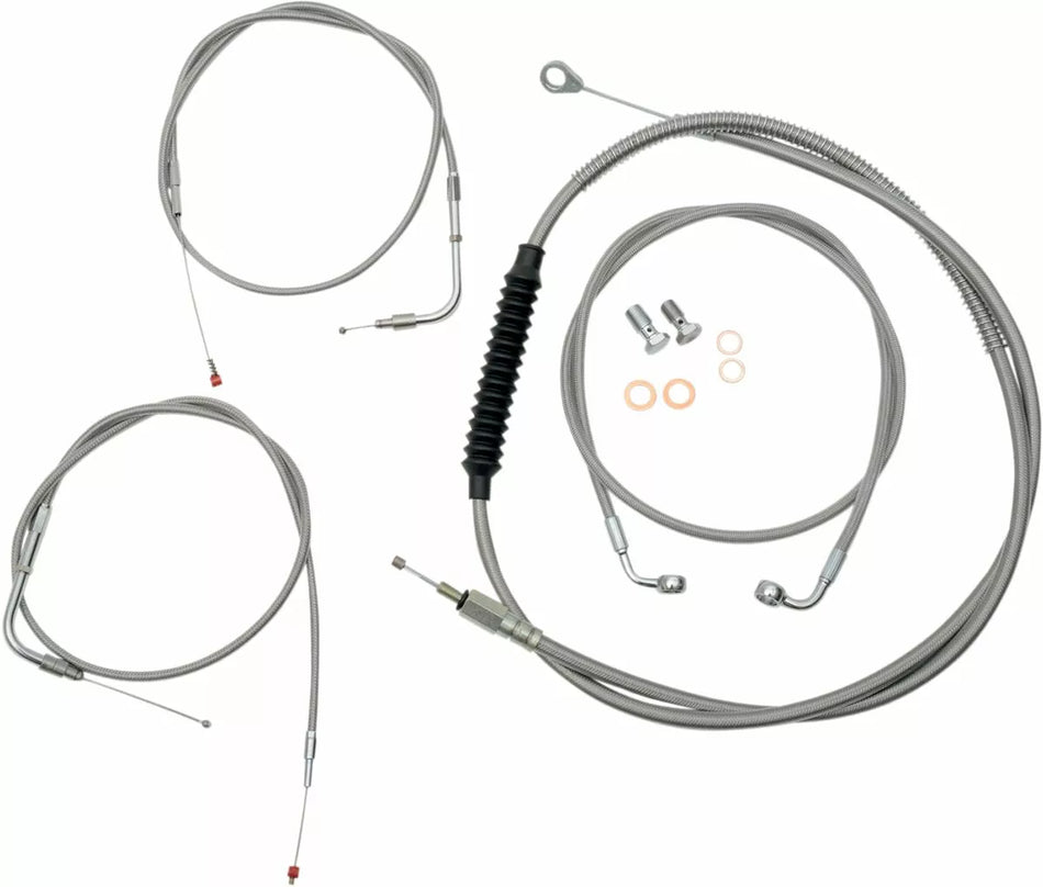 Standard Stainless Braided Handlebar Cable/Brake Line Kit
